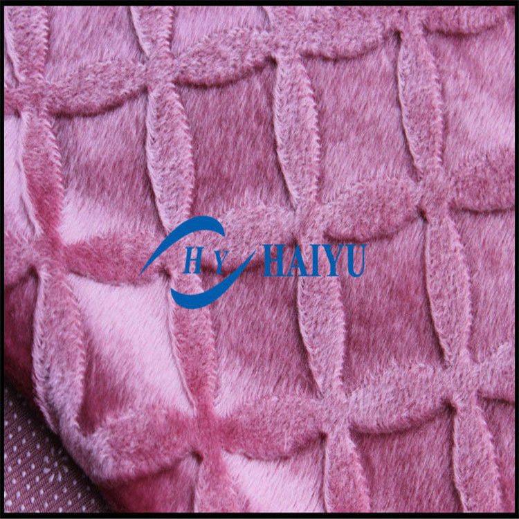 Anti - Slip Textile Upholstery Fabrics Bright Velvet Fabric 2mm~3mm Pile